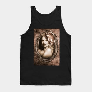 Sepia Filter Vintage Antique digital Artwork Tank Top